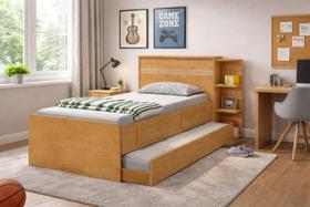 Conjunto de Cama Baú 90cm x 127cm Jade Marrom/Nature Conjunto de Cama Baú 90cm x 127cm Jade Marrom/Nature