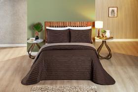 Conjunto de cama casal glamour cobre leito colors dupla face 03 pçs matelado 200 fios toque de seda