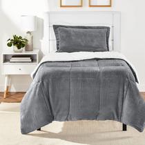 Conjunto de cama com edredom Amazon Basics Ultra-Soft Micromink Sherpa