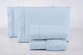 Conjunto de Cama de Algodão 200 Fios 2 Peças Ponto Palito