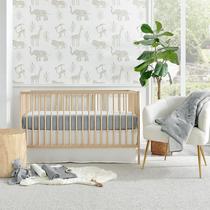Conjunto de Cama de Berço Levtex Baby Cloud Muslin Cinza/Branco - 5 Peças