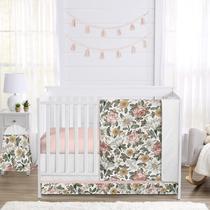 Conjunto de Cama de Berço Sweet Jojo Designs - Floral Vintage Rosa Blush