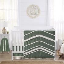 Conjunto de Cama de Berço Sweet Jojo Designs - Verde Escuro Boho Chic Conjunto de Cama de Berço Sweet Jojo Designs - Verde Escuro Boho Chic