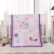 Conjunto de cama de berço Wowelife Butterfly Baby Girl Purple Conjunto de cama de berço Wowelife Butterfly Baby Girl Purple