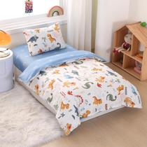 Conjunto de cama de berço ZZRSSSLC Dinosaur 3 peças de algodão