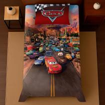 Conjunto de cama de solteiro 2 peças Carros Lençol e fronha