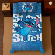 Conjunto de cama de solteiro 2 peças Stitch 2 Lençol e fronha
