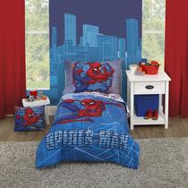 Conjunto de cama Disney Marvel Spiderman Wall Crawler Toddler 4 peças