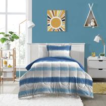 Conjunto de cama dream FACTORY Kids Easy-Wash Microfiber Twin Blue Conjunto de cama dream FACTORY Kids Easy-Wash Microfiber Twin Blue