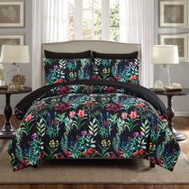 Conjunto de cama em uma bolsa DHSFKBE Floral Comforter Microfiber King
