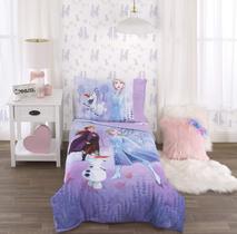 Conjunto de Cama Infantil Disney Frozen 2 4 Peças Lavanda