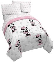 Conjunto de cama Jay Franco Disney Minnie Mouse Dots Twin Size 4 unidades