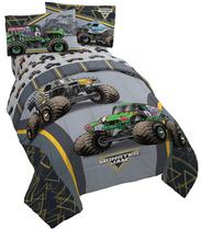 Conjunto de cama Jay Franco Monster Jam MJ Life Twin com edredom