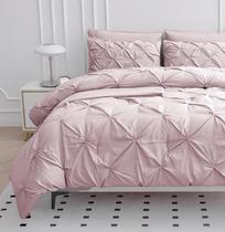 Conjunto de cama LANE LINEN, tamanho completo, 7 peças, edredom Pintuck, sépia Conjunto de cama LANE LINEN, tamanho completo, 7 peças, edredom Pintuck, sépia