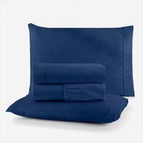Conjunto de Cama Queen 400 Fios Percal 4 Peças Toque Macio Conjunto de Cama Queen 400 Fios Percal 4 Peças Toque Macio
