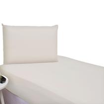 Conjunto De Cama Solteiro Duas Peças Tecido Liso Palha