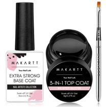 Conjunto de camada superior e base em gel Makartt 15 ml Gel base 8 ml