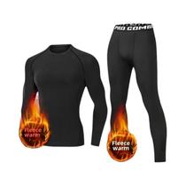 Conjunto De Camadas Térmicas De Inverno Para Homens, Rápido Secagem, Para Corrida, Treinamento E