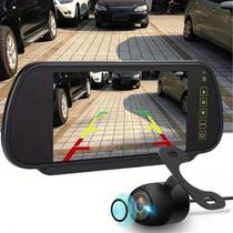 Conjunto De Câmera De Ré Com Monitor Espelhado Universal De 7 Polegadas Para Caminhão, Picape, Van,