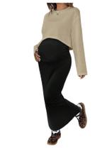 Conjunto de cami comprida sem mangas MakeMeChic com roupa de maternidade
