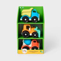 Conjunto de caminhões de brinquedo Gigglescape Construction Vehicles, 3 peças, mais de 2 anos