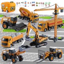 Conjunto de Caminhões de Construção GLW 8 em 1 com Tapete de Brincar Conjunto de Caminhões de Construção GLW 8 em 1 com Tapete de Brincar