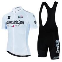 Conjunto De Camisa De Ciclismo Masculina Tour of Italy Manga Curta Respirável Bib Shorts Roupas De