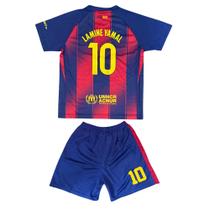 Conjunto de Camisa e Shorts de Futebol GSLION Yamal Infantil Azul