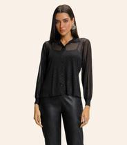 Conjunto De Camisa Tule Com Top Endless Preto