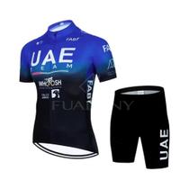 Conjunto De Camiseta De Ciclismo De Verão Com Manga Curta, Roupa De Ciclismo Da Equipe UAE,