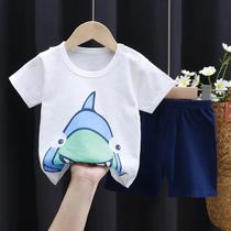 Conjunto De Camiseta De Manga Curta Com Estampa De Desenho Animado E Calções Para Meninos Moda Conjunto De Camiseta De Manga Curta Com Estampa De Desenho Animado E Calções Para Meninos Moda