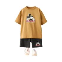 Conjunto De Camiseta De Manga Curta Com Estampa De Desenho Animado E Calções Para Meninos, Roupas De
