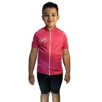 Conjunto de Camiseta e bermuda DA Modas com forro para ciclismo infantil