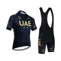 Conjunto De Camiseta E Calças De Ciclismo Unissex De Secagem Rápida UAE Branco TOTAL Team pro