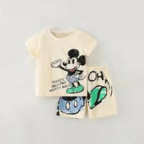 Conjunto de Camiseta e Shorts de Algodão para Meninos - Casual de Verão