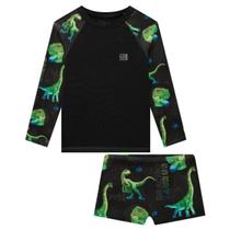 Conjunto de Camiseta e Sunga em Malha UV Dry com Proteção UV 50+ - LucBoo