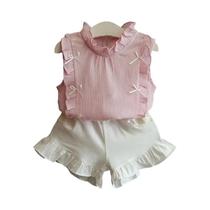 Conjunto De Camiseta Estampada Para Meninas, Roupa De Verão Para Crianças Pequenas, Roupas Da Moda Conjunto De Camiseta Estampada Para Meninas, Roupa De Verão Para Crianças Pequenas, Roupas Da Moda