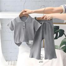 Conjunto De Camiseta Polo De Verão Para Meninas, Manga Curta, Calças, 2 Peças, Roupa Casual Sólida Conjunto De Camiseta Polo De Verão Para Meninas, Manga Curta, Calças, 2 Peças, Roupa Casual Sólida
