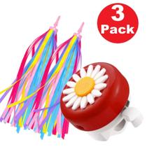 Conjunto de campainhas e flâmulas para bicicletas infantis da kortes Red White Conjunto de campainhas e flâmulas para bicicletas infantis da kortes Red White