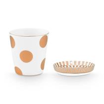 Conjunto de Caneca Sem Alça e Mini Prato Dot Delight - Pip Studio Conjunto de Caneca Sem Alça e Mini Prato Dot Delight - Pip Studio