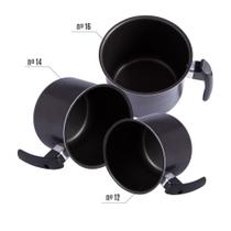 Conjunto de Canecao Leiteira Fervedor Antiaderente 3 Pç. N 12/14/16