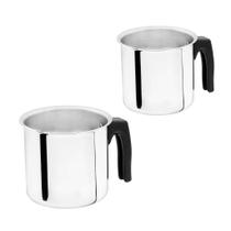 Conjunto de Canecão Leiteira Fervedor Polido 2 Pç. N 12/14