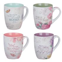 Conjunto de canecas de café/chá Christian Art Gifts Vintage Botanic Conjunto de canecas de café/chá Christian Art Gifts Vintage Botanic
