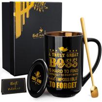 Conjunto de canecas de café Doublewhale Boss Day Gifts 500 ml de cerâmica