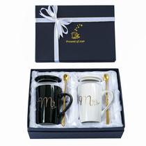 Conjunto de canecas de café Jumway Mr and Mrs, presente de casamento em cerâmica de 420 ml