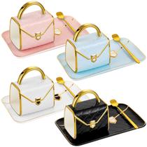 Conjunto de canecas de café Sliner em forma de bolsa de cerâmica com pires 310mLx4