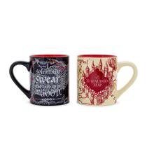 Conjunto de canecas de cerâmica Harry Potter Marauder's Map Quotes x2 414ml Conjunto de canecas de cerâmica Harry Potter Marauder's Map Quotes x2 414ml