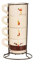 Conjunto De Canecas Empilháveis Mergulho 150ml Conjunto De Canecas Empilháveis Mergulho 150ml