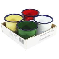 Conjunto De Canecas Esmaltadas Vintage com 4 Peças 90ml - FRATELLI