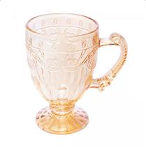 Conjunto de Canecas Imperial em Cristal Ecológico Âmbar 190ml 6 Peças - Lyor